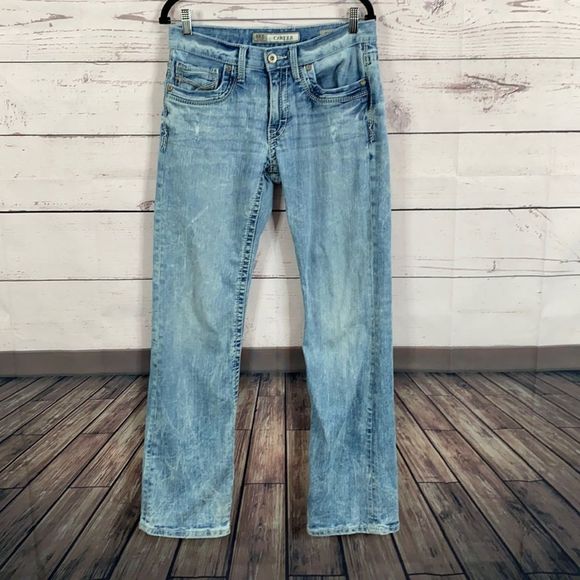 BKE Other - Buckle BKE Mens Jeans Size 31 Carter Bootcut Light Wash Inseam 33 Thick Stitch